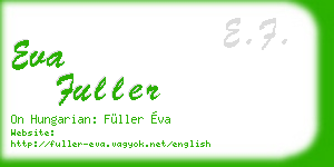 eva fuller business card