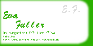 eva fuller business card